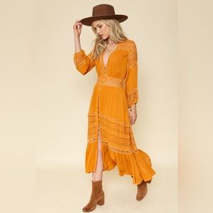 SOLD Olivia Luxe Lace Midi Dress, Spell Designs Sz XL Maple 🍁